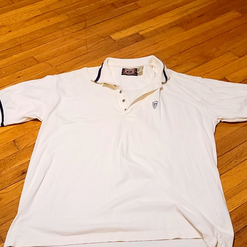 Men's white reebok golf polo xl